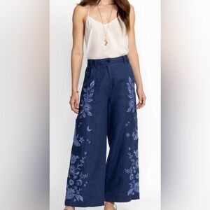 NWT Johnny Was Oleander Wide Leg Cropped Pants
